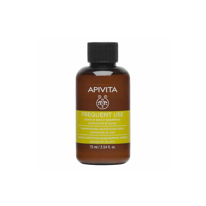 Mini Σαμπουάν Για Καθημερινή Χρήση με χαμομήλι & μέλι Apivita  Gentle  Shampoo 75 ML